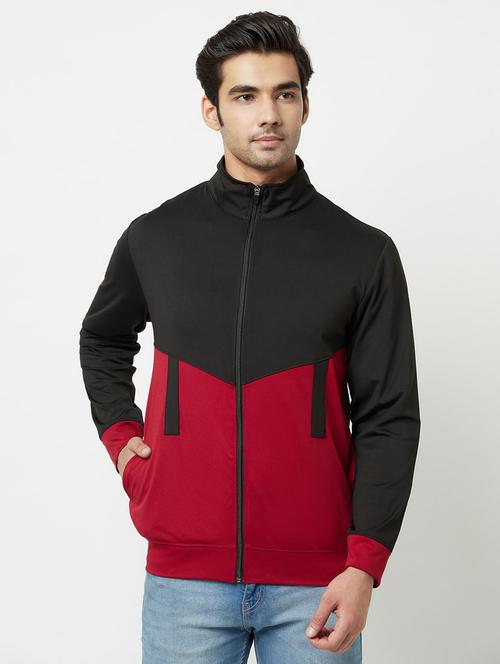 men color block long sleeves casual jacket - 21326703 - Very Small Image - 1