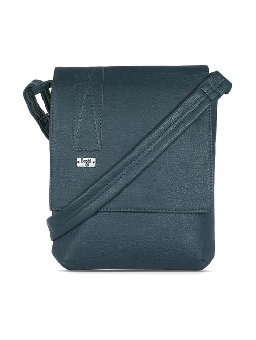 teal solids leatherette messenger bag - 21327487 - Very Small Image - 1