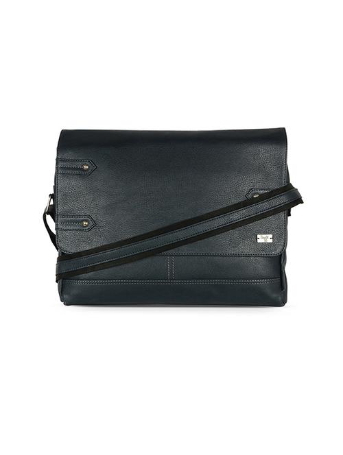 teal solids leatherette messenger bag - 21327511 - Very Small Image - 1