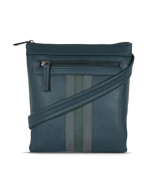 teal solids leatherette messenger bag - 21327518 - Very Small Image - 1