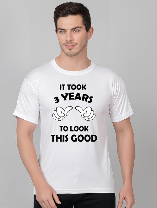 men round neck front print t-shirt - 21328860 - Very Small Image - 1