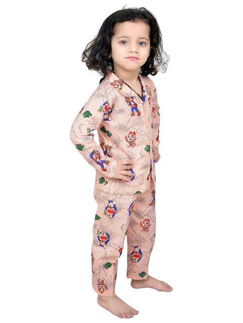 girls printed nightwear pyjama set - 21331153 - Very Small Image - 1