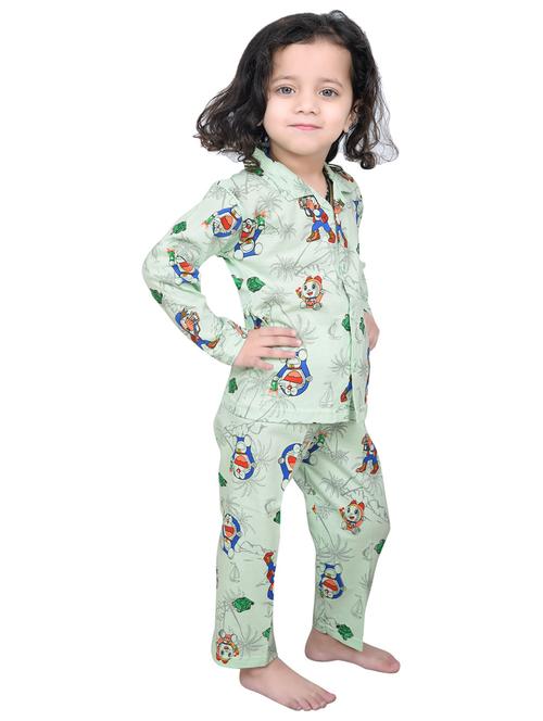 girls printed nightwear pyjama set - 21331154 - Very Small Image - 1