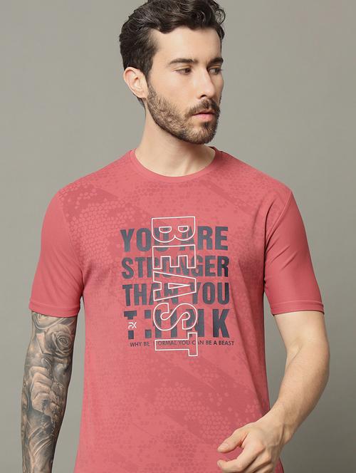 men front print short sleeves t-shirt - 21331204 - Very Small Image - 1