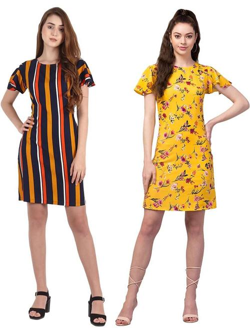 pckof 2 multi women colored sleeveless dress - 21331394 - Very Small Image - 1