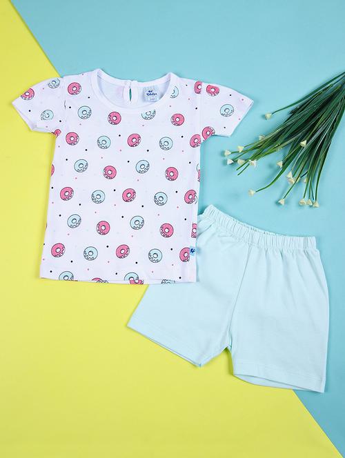 kids printed shorts twin set - 21332048 - Very Small Image - 1