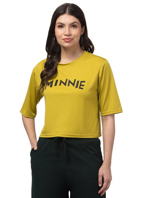 women yellow polyester regular t-shirt - 21333039 - Very Small Image - 1