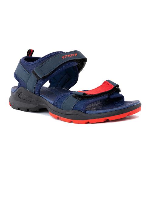 navy blue synthetic & mesh back strap sandals - 21333174 - Very Small Image - 1