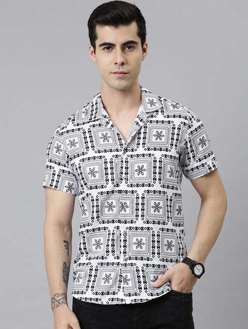 men printed casual shirt - 21334392 - Very Small Image - 1