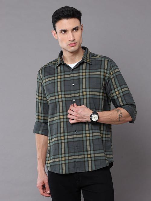 men checkered casual shirt - 21334473 - Very Small Image - 1