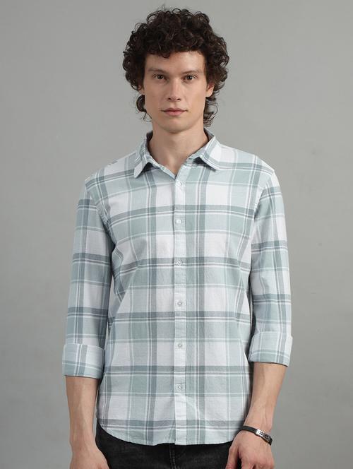 men checkered casual shirt - 21334477 - Very Small Image - 1