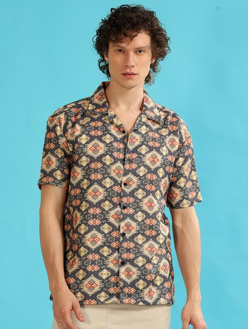 men printed casual shirt - 21334566 - Very Small Image - 1