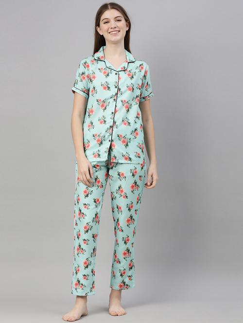 women printed pyjama nightwear set - 21334753 - Very Small Image - 1