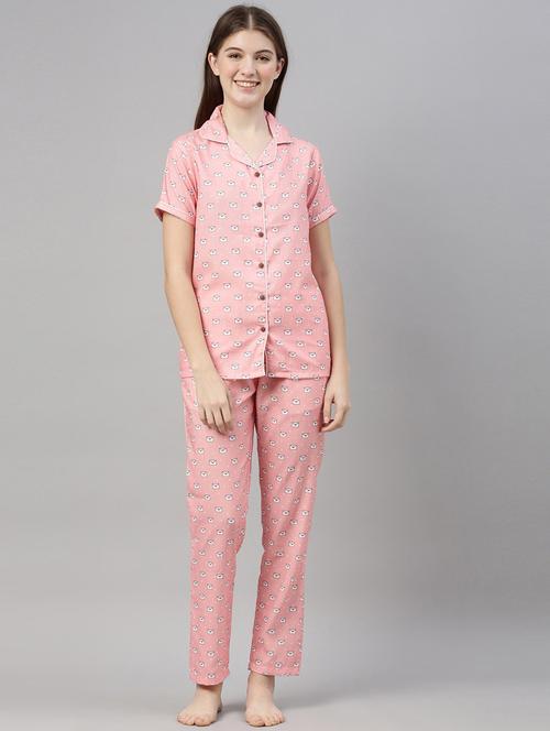 women printed pyjama nightwear set - 21334757 - Very Small Image - 1