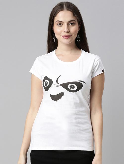 women front print short sleeves t-shirt - 21334850 - Very Small Image - 1