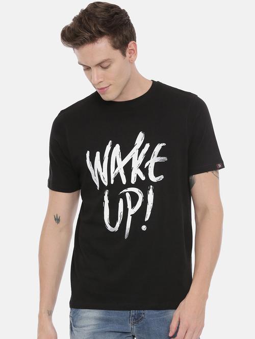 men round neck front print t-shirt - 21335051 - Very Small Image - 1