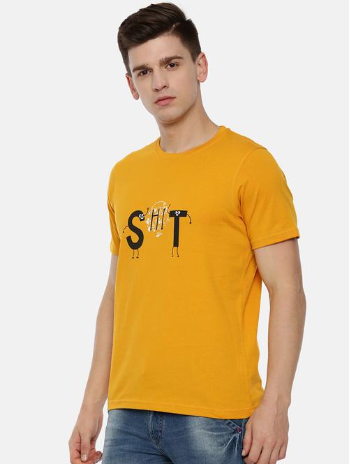men round neck chest print t-shirt - 21335084 - Very Small Image - 1