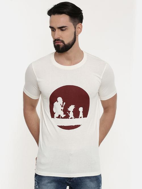 men front print round neck t-shirt - 21335097 - Very Small Image - 1