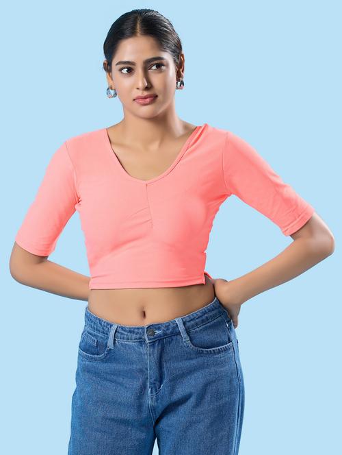 women coral crop top - 21335243 - Very Small Image - 1