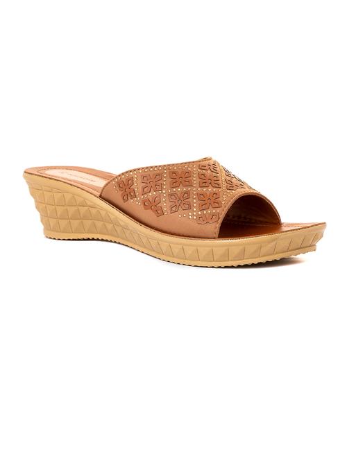 brown synthetic slip on sandals - 21335317 - Very Small Image - 1