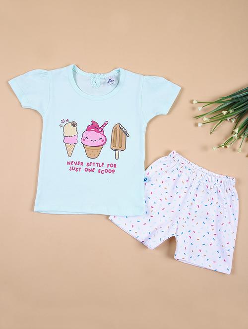 kids printed shorts twin set - 21335910 - Very Small Image - 1