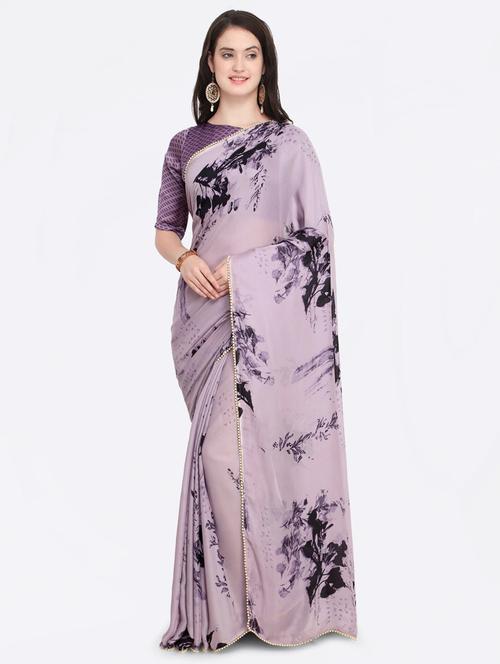 women printed saree with blouse - 21336406 - Very Small Image - 1