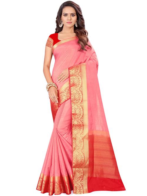 women solid with bordered saree - 21336413 - Very Small Image - 1