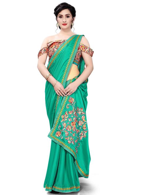 women solid plain saree - 21336513 - Very Small Image - 1