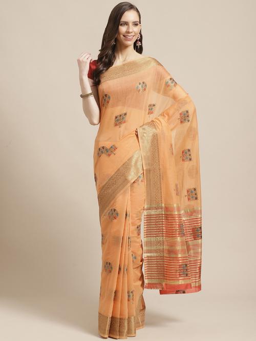 women self design bordered saree with blouse - 21336597 - Very Small Image - 1