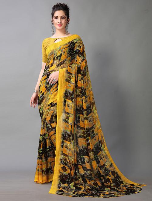 multi colored printed saree with blouse - 21336637 - Very Small Image - 1
