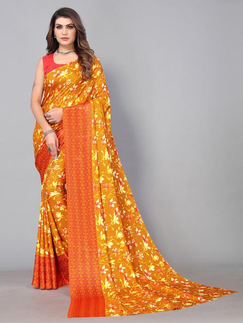 women printed saree - 21336660 - Very Small Image - 1