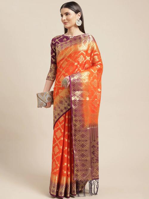 women self-designed saree with blouse - 21336750 - Very Small Image - 1