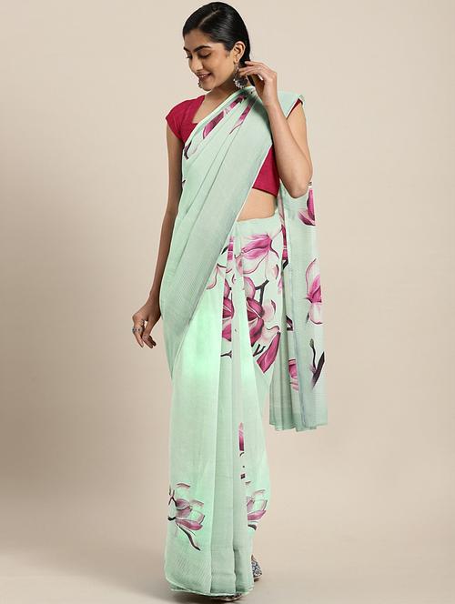 women printed saree with blouse - 21336781 - Very Small Image - 1