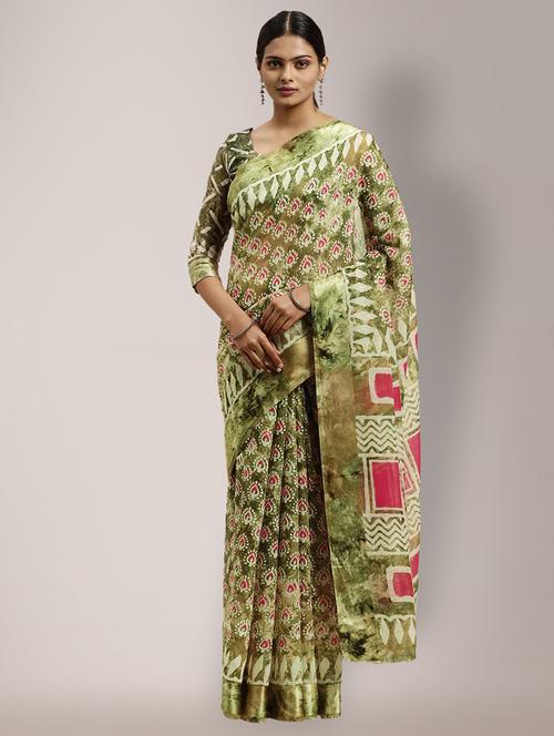 women printed saree - 21336871 - Very Small Image - 1