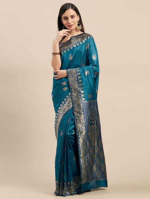 multi colored banarasi saree with blouse - 21336917 - Very Small Image - 1