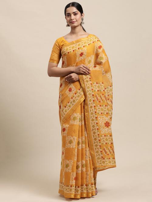 women printed saree with blouse - 21336936 - Very Small Image - 1