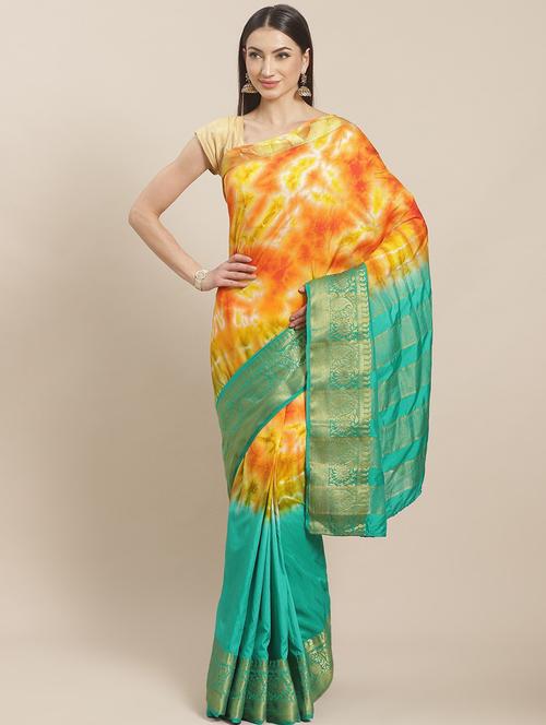 women printed saree with blouse - 21336947 - Very Small Image - 1