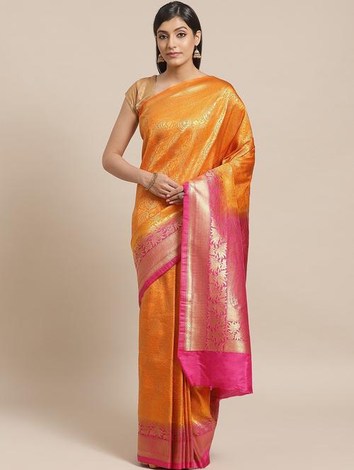 multi colored banarasi saree with blouse - 21336979 - Very Small Image - 1