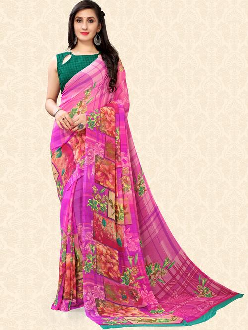 women printed saree with blouse - 21336992 - Very Small Image - 1