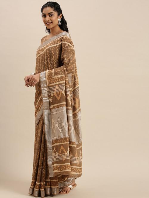 women printed saree with blouse - 21337025 - Very Small Image - 1