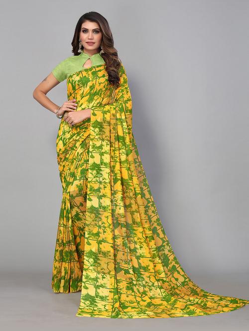 women printed saree with blouse - 21337121 - Very Small Image - 1