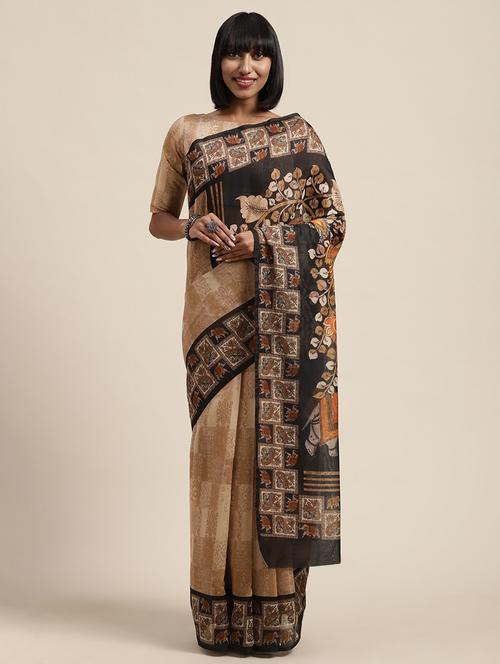 women printed saree - 21337373 - Very Small Image - 1