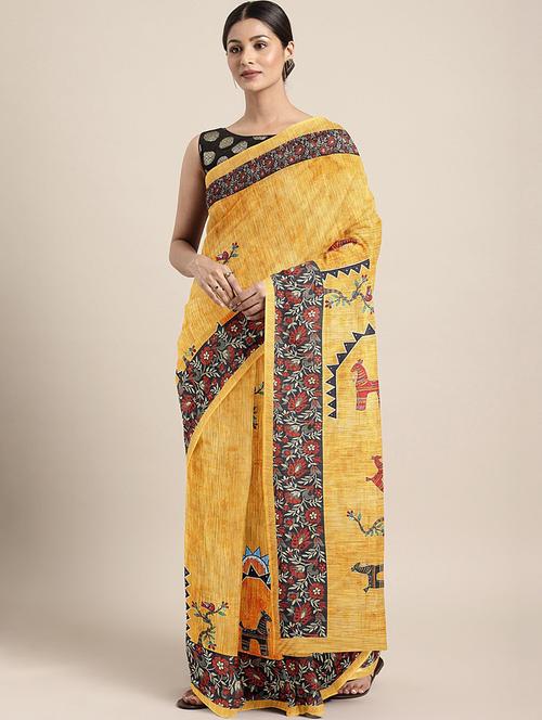 women printed saree - 21337448 - Very Small Image - 1