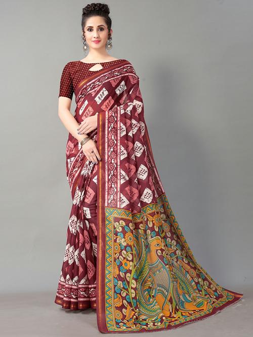 women printed saree - 21337535 - Very Small Image - 1