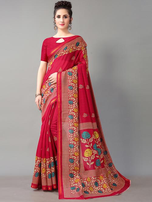 women printed saree with blouse - 21337550 - Very Small Image - 1