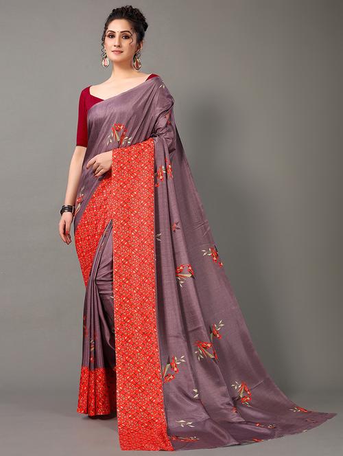 women printed saree with blouse - 21337565 - Very Small Image - 1