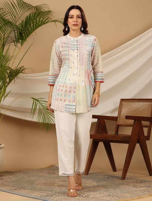 off white printed ethnic co-ord set - 21337707 - Very Small Image - 1