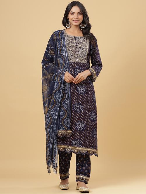 women kurta pant set with dupatta - 21338543 - Very Small Image - 1