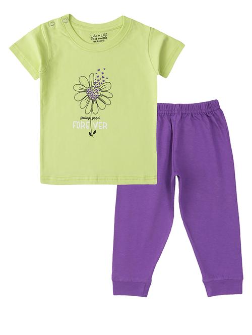 girls multicolored printed set of 2 full length set - 21338600 - Very Small Image - 1