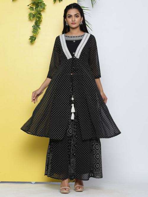 black printed fusion shrug - 21338699 - Very Small Image - 1